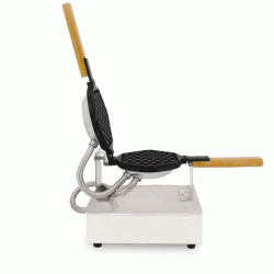 Συσκευή με περιστρεφόμενες πλάκες για βάφλα σε σχήμα κηρήθρα 1kW με μηχανικό χρονόμετρο 