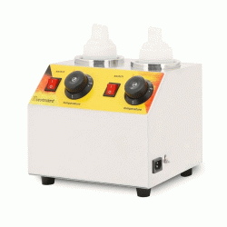 Θερμαντικό Squeezer Topping ΙΙ για πραλίνα 1κW με χωρητικότητα 1lt με δοχεία squeezer 500ml με τρία στόμια