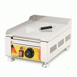 Πλατό ηλεκτρικό 413 ισχύος 2kW με 1 ζώνη ψησίματος με μαντεμένια πλάκα ψησίματος διαστάσεων 318x277mm
