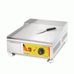 Πλατό ηλεκτρικό 2kW 418 με μαντεμένια πλάκα ψησίματος και αφαιρούμενος λιποσυλλέκτης