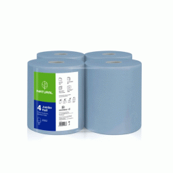 Natural ρολό κουζίνας σε χρώμα μπλε 1,5KG πακέτο 4 ρολών