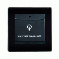 Καρτοδιακόπτης εξοικονόμησης ενέργειας FES-406S γυάλινος με μεταλλικό ασημένιο πλαίσιο