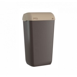 Κάδος απορριμμάτων επιδαπέδιας ή επιτοίχιας τοποθέτησης με χωρητικότητα 23lt σε μπεζ χρώμα