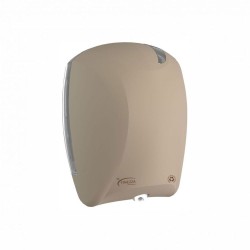 Θήκη χαρτιού υγείας Center Feed ελεγχόμενης κατανάλωσης διαστάσεων 26.3x20.6x20.3 cm σε χρώμα μπεζ