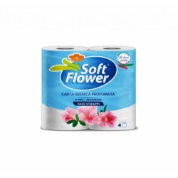 Ρολά υγείας 3 φύλλων βάρους 130gr σε συσκευασία 40 τεμαχίων Soft Flower