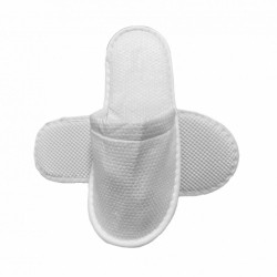 Παντόφλες κλειστές επισκέπτη λευκές με πάχος σόλας 5mm Bamboo σε συσκευασία 250 τεμαχίων