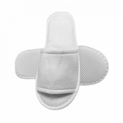 Παντόφλες ανοιχτές επισκέπτη λευκές με πάχος σόλας 5mm Bamboo σε συσκευασία 250 τεμαχίων