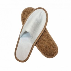 Παντόφλες επισκέπτη Coconut λευκές με πάχος σόλας 5mm σε συσκευασία 120 τεμαχίων