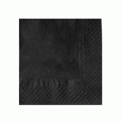 Χαρτοπετσέτα διαστάσεων 33x33cm δίφυλλη πολυτελείας μαύρου χρώματος συσκευασία 1530 τμχ