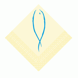 Χαρτοπετσέτα δίφυλλη πολυτελείας διαστάσεων 33x33cm κρεμ χρώματος με σχέδιο ψάρι σε  συσκευασία των 1530 τμχ