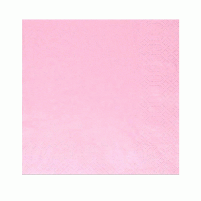 Χαρτοπετσέτα δίφυλλη πολυτελείας διαστάσεων 33x33cm ροζ χρώματος συσκευασία 1530 τμχ