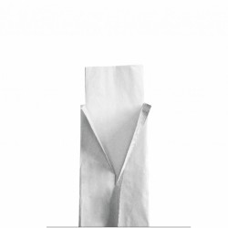 Συσκευασμένες χαρτοπετσέτες σε λευκό χάρτινο σακουλάκι με λευκή 33x33cm χαρτοπετσέτα μονόφυλλη