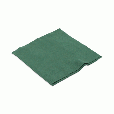 Χαρτοπετσέτα πολυτελείας δίφυλλη διαστάσεων 40x40cm σε χρώμα πράσινο σε συσκευασία των 1020 τμχ