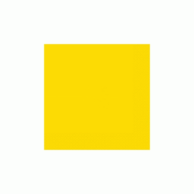 Χαρτοπετσέτα πολυτελείας δίφυλλη διαστάσεων 40x40cm σε κίτρινο χρώμα σε συσκευασία 1020 τμχ