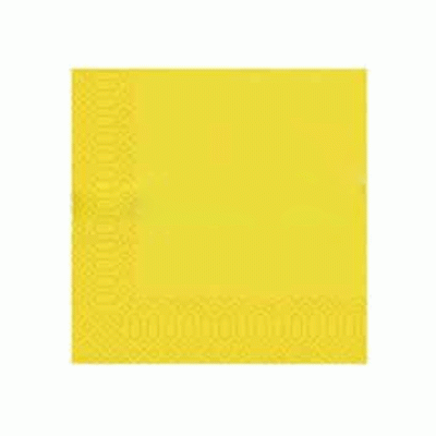 Χαρτοπετσέτες οικιακές 28Χ28cm μαλακές σε χρώμα κίτρινο σε κιβώτιο των 2800τμχ