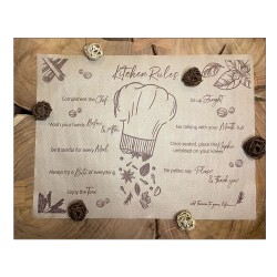 Σουπλά χάρτινο διάστασης 30X40cm χρώμα καφέ με σχέδιο κουζίνα σε κιβώτιο 1000 τμχ