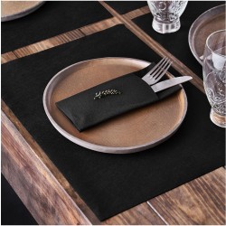 Σουπλά newteex nonwoven 30Χ40cm σε χρώμα μαύρο κιβώτιο των 500τμχ