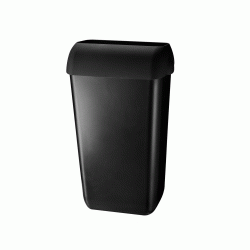 Κάδος αποριμμάτων QUARTZLINE επιδαπέδιος ή επιτοίχιος σε χρώμα μαύρο 23L