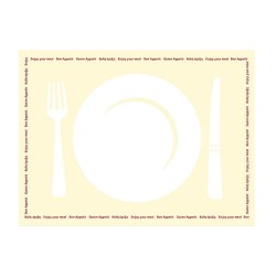 Σουπλά χαρτί γραφής προτυπωμένα διάσταση 29x39cm χρώμα μπεζ με πιάτο σε κιβώτιο 1000τμχ