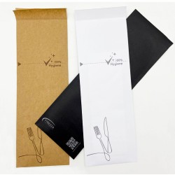 Χάρτινος φάκελος closy fin σε λευκό χρώμα διάσταση 85Χ250cm με χαρτοπετσέτα δίφυλλη λευκή σε συσκευασία των 350 τμχ