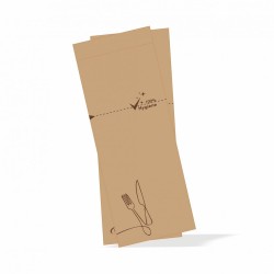 Χάρτινος φάκελος closy fin σε kraft καφέ χρώμα διάσταση 85Χ250cm με χαρτοπετσέτα δίφυλλη οικολογική σε συσκευασία των 350 τμχ