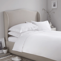 Σεντόνι διπλό "Percal" 160 κλωστών σύνθεση 50% βαμβάκι - 50% πολυεστέρας σε λευκό χρώμα διαστάσεων 220x260cm 