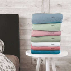 Σεντόνι μονό Rainbow με λάστιχο στις γωνίες μονόχρωμα poly/cotton διαστάσεων 100x200cm σε χρώμα Emerald