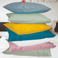 Μαξιλαροθήκες μονόχρωμες σειρά Rainbow 52x72cm poly/cotton 144 κλωστών χρώμα ροζ Μαξιλαροθήκες μονόχρωμες σειρά Rainbow 52x72cm poly/cotton 144 κλωστών χρώμα ροζ