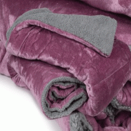 Κουβέρτα-πάπλωμα flannel με κάτω όψη sherpa Arizona 100% pol. σε χρώμα amethyst διαστάσεων 220x240cm Κουβέρτα-πάπλωμα flannel με κάτω όψη sherpa Arizona 100% pol. σε χρώμα amethyst διαστάσεων 220x240cm