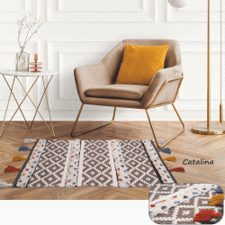 Πατάκι διακοσμητικό Σχ. Catalina από 100% βαμβάκι διαστάσεων 60x90cm Πατάκι διακοσμητικό Σχ. Catalina από 100% βαμβάκι διαστάσεων 60x90cm