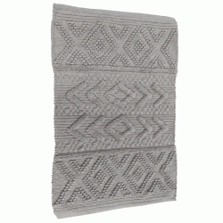 Πατάκι μπάνιου σχέδιο Victor 60% pol.-40% chenille σε χρώμα γκρι