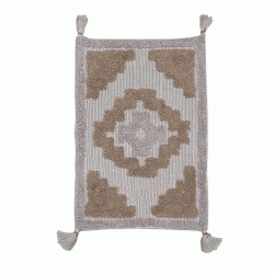 Πατάκι μπάνιου σχέδιο Natalie από 100% βαμβάκι διαστάσεων 50x80cm σε χρώμα μπεζ