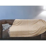 Ριχτάρι Azzuro 60% chenille pol. – 40% cotton σε μπεζ χρώμα διαστάσεων 180x300cm