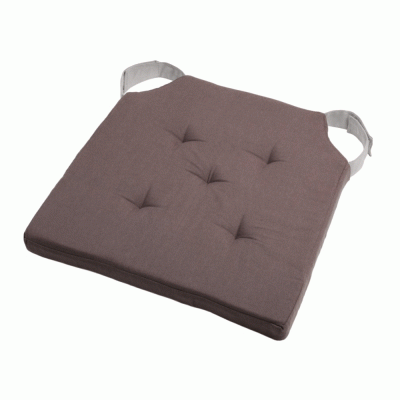 Μαξιλάρια καρέκλας Σχ.Chrats διαστάσεων 38x38x4cm 100% cotton σε χρώμα Grey