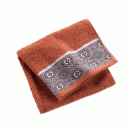 Πετσέτα ζακάρ Esteban teraccotta έξτρα απορροφητική 100% cotton 450gsm διαστάσεων 50x90cm  Πετσέτα ζακάρ Esteban teraccotta έξτρα απορροφητική 100% cotton 450gsm διαστάσεων 50x90cm