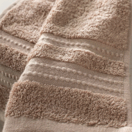 Πετσέτα μονόχρωμη προσώπου Excellence 600gr/m² υδρόφιλη έξτρα απορροφητική 100% cotton σε taupe χρώμα διαστάσεων 50x90cm