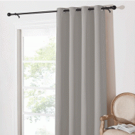 Κουρτίνα Coveri black out διαστάσεων 140x270cm έτοιμη ραμμένη με κρίκους 100% πολυεστέρας σε χρώμα γκρι Κουρτίνα Coveri black out διαστάσεων 140x270cm έτοιμη ραμμένη με κρίκους 100% πολυεστέρας σε χρώμα γκρι