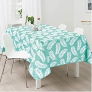 Τραπεζομάντηλο αλέκιαστο διαστάσεων 150x150cm Palm mint 100%pol. Τραπεζομάντηλο αλέκιαστο διαστάσεων 150x150cm Palm mint 100%pol.
