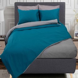 Σετ σεντόνια Rainbow μονά μονόχρωμα Emerald-Grey poly/cotton 144 κλωστών