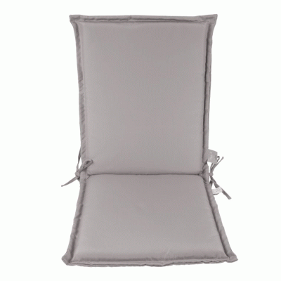 Μαξιλάρια πολυθρόνας Lida διαστάσεων 90x40x4cm 100% πολ. σε χρώμα Grey