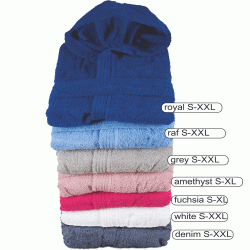 Μπουρνούζι μονόχρωμο Fresh 450gsm 100%cotton με κουκούλα σε μπλε ραφ χρώμα νούμερο XXLarge