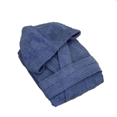 Μπουρνούζι Fresh 450gsm 100%cotton με κουκούλα σε Denim μπλε χρώμα νούμερο Medium