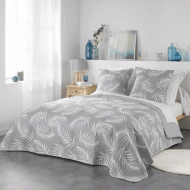 Κουβερλί εμπριμέ ultrasonic Fern 100% microfiber χρώμα grey διαστάσεων 220x240cm