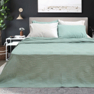 Κουβέρτα πικέ Marco 100% cotton διαστάσεων 170x260cm σε χρώμα της μέντας