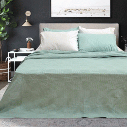 Κουβέρτα πικέ Marco 100% cotton διαστάσεων 170x260cm σε χρώμα της μέντας