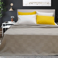 Κουβέρτα πικέ Marco 100% cotton διαστάσεων 240x260cm σε μπεζ χρώμα