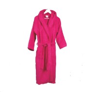Μπουρνούζι Fresh 450gsm 100%cotton με κουκούλα σε φούξια χρώμα νούμερο XL