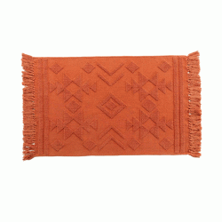 Πατάκι διακοσμητικό Σχ. Cilaos terracotta διαστάσεων 60X90cm 100% cotton