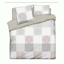 Κουβερλί διαστάσεων 220x230cm 100% βαμβακερό εμπριμέ Patchwork 