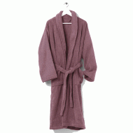 Μπουρνούζι με γιακά σε χρώμα berry νούμερο one size 500gsm 100% βαμβακερό